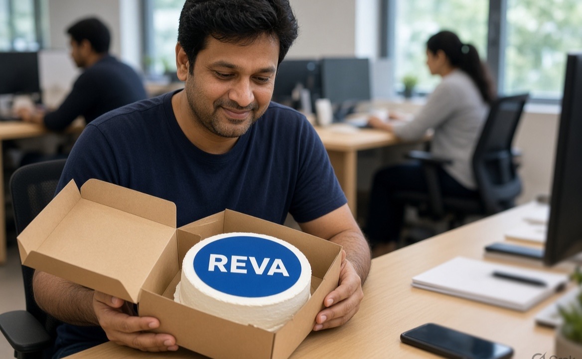 An investor opening the box at their desk